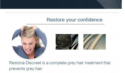 250ml Restoria Discreet Colour Restoring Cream,Grey Hair Treatment Reduce Grey Hair Care - Suitable for Men Women Shampoo - KHOY