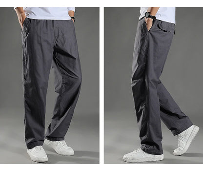 Men's Cargo Pants Summer 100% Cotton Work Wear New in Large Size 6XL Casual Climbing Joggers Sweatpants Hombre Autumn Trousers - KHOY