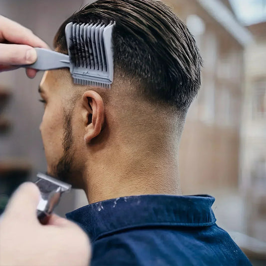 1pc Hair styling positioning comb, men's long handled home hair styling comb, hair salon comb - KHOY