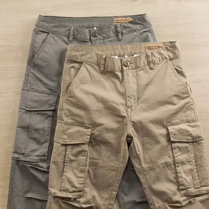 Men's Cargo Pants Work Wear Autumn Khaki Male Trousers Nylon Big Size Cheapest Designer Fashion Emo New in Baggy Long Slacks Y2k - KHOY