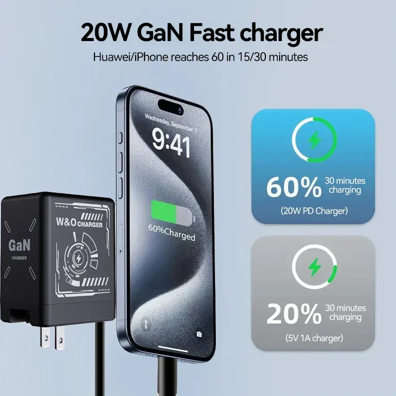 Xiaomi GaN120W Ultra Fast Charger With Retractable Type-C Lightning Cable Fast Charging Adapter For iPhone16 iPad Samsung Huawei - KHOY