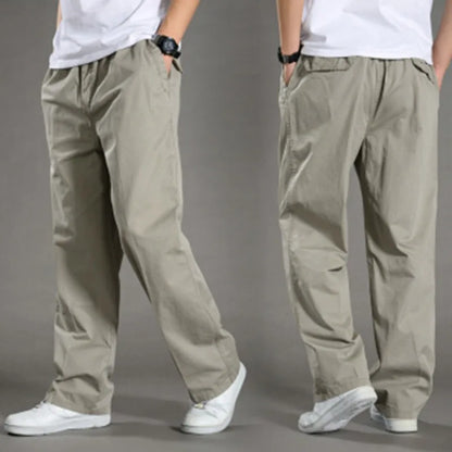 Men's Cargo Pants Summer 100% Cotton Work Wear New in Large Size 6XL Casual Climbing Joggers Sweatpants Hombre Autumn Trousers - KHOY