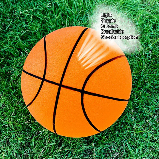Kids Indoor Silent Basketball Ball 21/18cm High-Resilience Foam Silent Basketball Lightweight Small Basketball Basket Sports Toy - KHOY