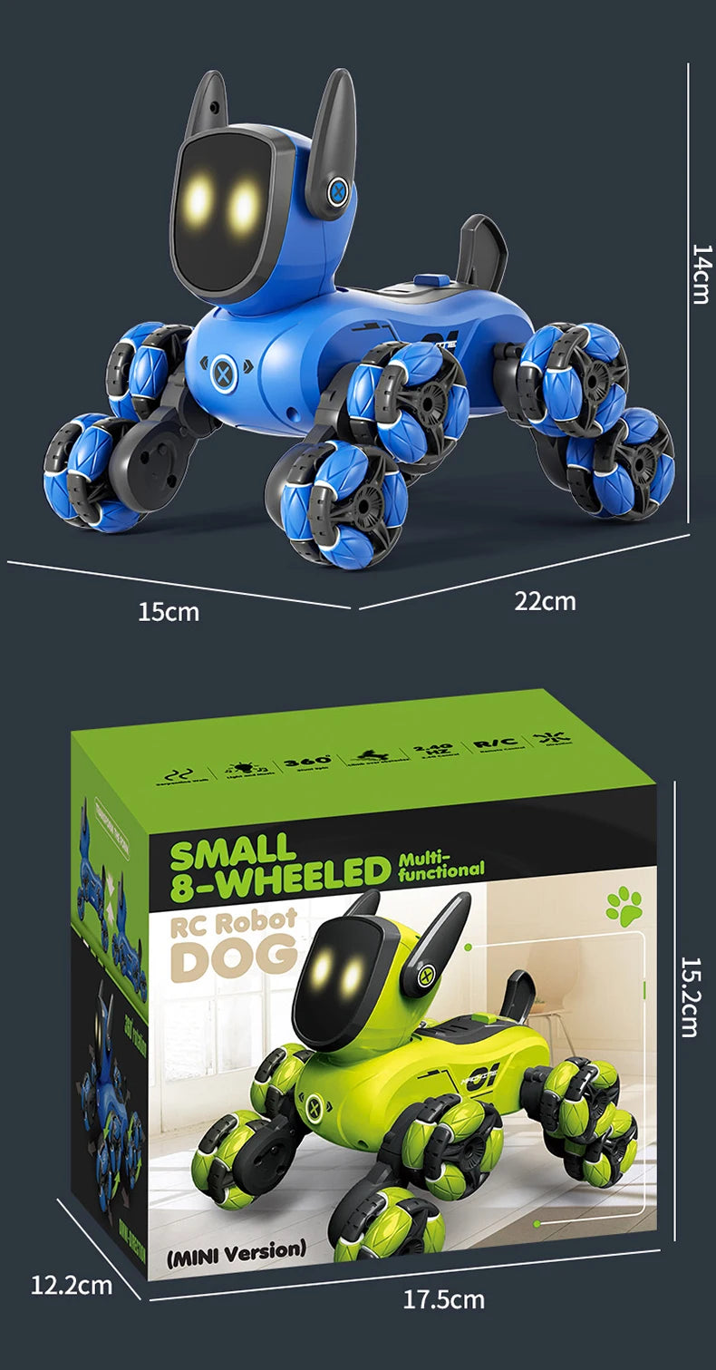 Remote control car Small Eight Wheel Gesture Sensing Multi functional Voice Interaction RC Stunt Machine Dog Q200 Children Toys - KHOY