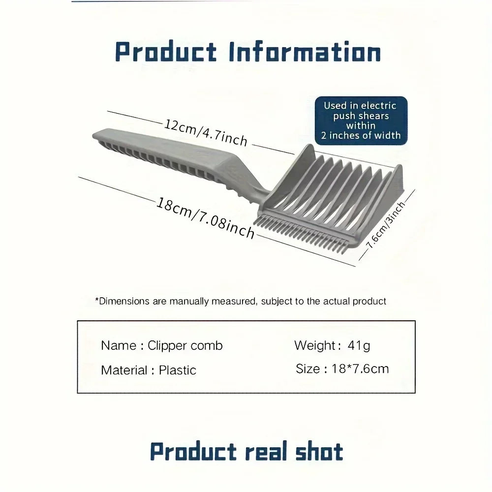 1pc Hair styling positioning comb, men's long handled home hair styling comb, hair salon comb - KHOY