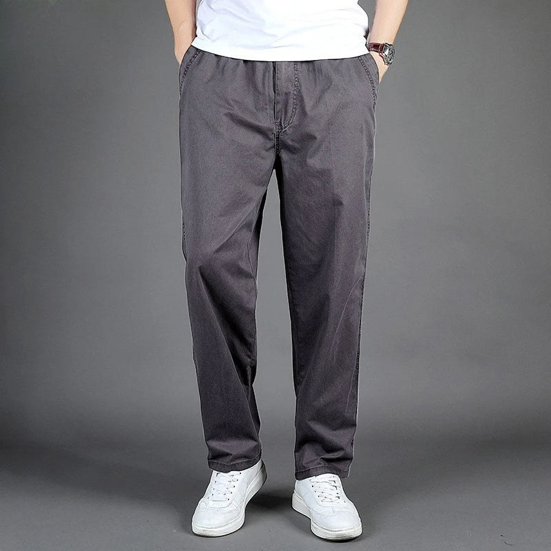 Men's Cargo Pants Summer 100% Cotton Work Wear New in Large Size 6XL Casual Climbing Joggers Sweatpants Hombre Autumn Trousers - KHOY