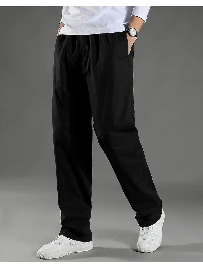 Men's Cargo Pants Summer 100% Cotton Work Wear New in Large Size 6XL Casual Climbing Joggers Sweatpants Hombre Autumn Trousers - KHOY