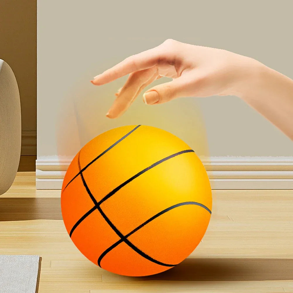Kids Indoor Silent Basketball Ball 21/18cm High-Resilience Foam Silent Basketball Lightweight Small Basketball Basket Sports Toy - KHOY