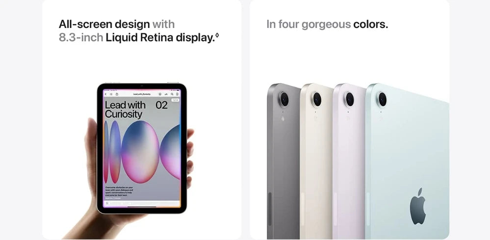 IPad Mini 7 A17 Pro 8.3Inch 128G/256G/512G WiFi Cellular Touch ID,eSIM, Original 6-core CPU 5-core GPU 16-core Neural Engine. - KHOY