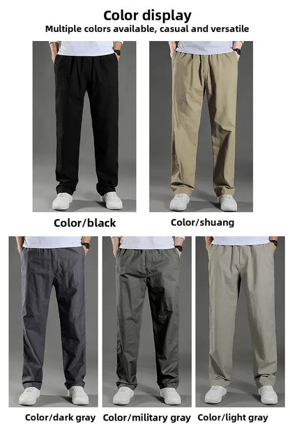 Men's Cargo Pants Summer 100% Cotton Work Wear New in Large Size 6XL Casual Climbing Joggers Sweatpants Hombre Autumn Trousers - KHOY