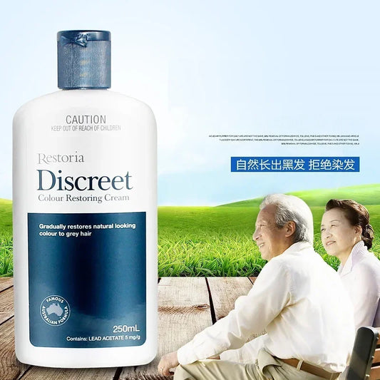 250ml Restoria Discreet Colour Restoring Cream,Grey Hair Treatment Reduce Grey Hair Care - Suitable for Men Women Shampoo - KHOY