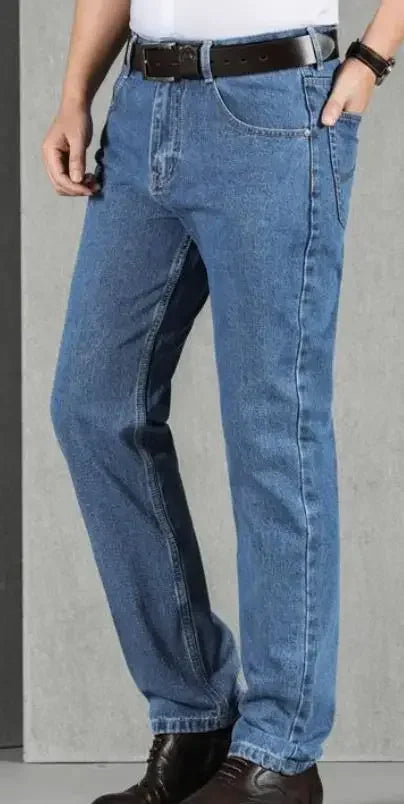 Jeans for Men Work Wear Male Cowboy Pants 2024 Fashion Trousers High Quality Original Classic Straight with Pockets New in Baggy - KHOY