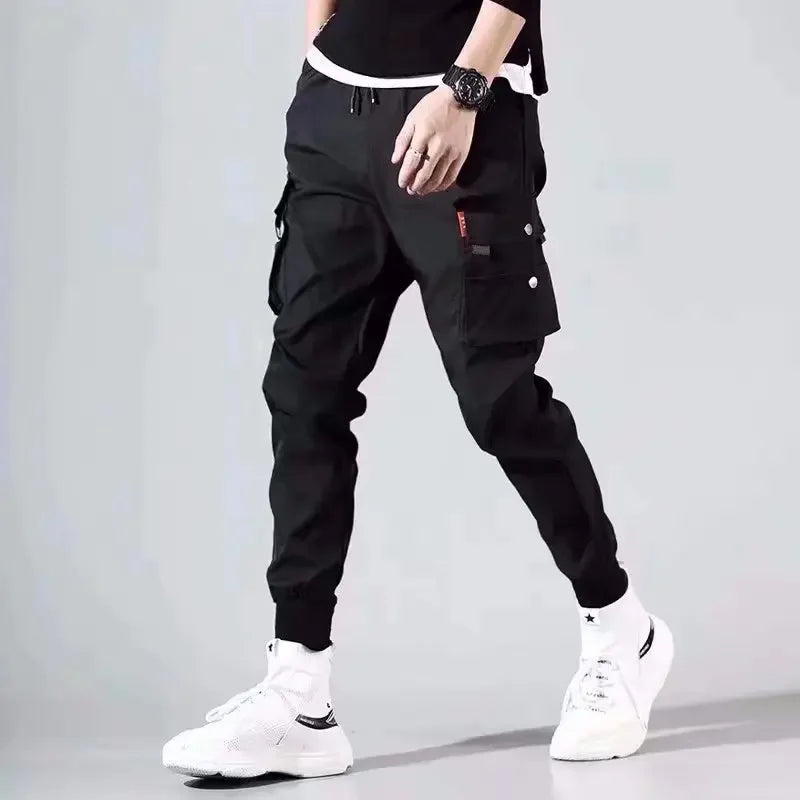 Men Cargo Tactical Pants Work Combat Multi-pockets Casual Training Trousers Overalls Clothing Joggers Hiking Mens Cargo Pant 1PC - KHOY