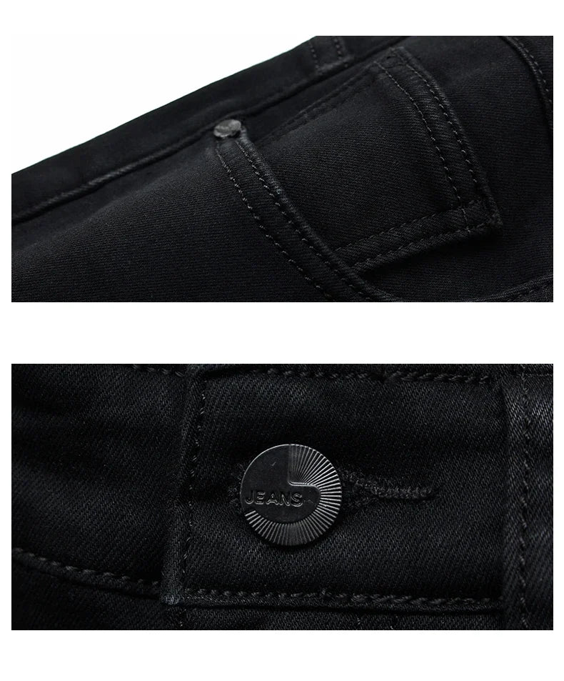 Men Classic Advanced Fashion Brand Jeans Jean Homme Man Soft Stretch Black Biker Masculino Denim Trousers Mens Pants Overalls - KHOY