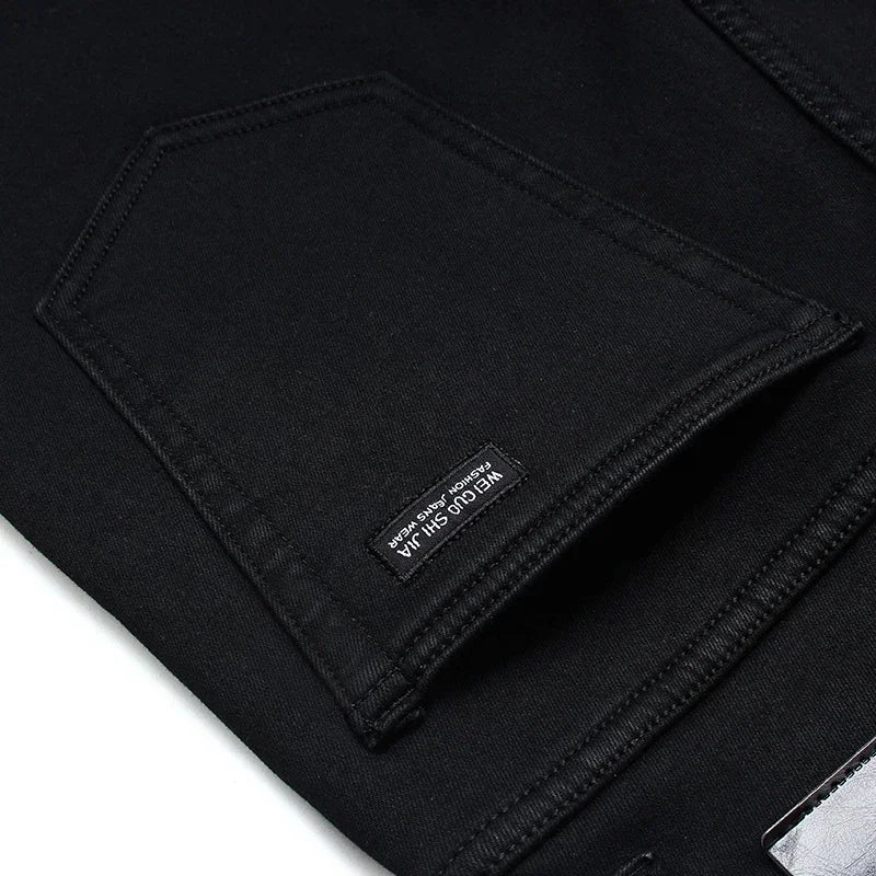 Men Classic Advanced Fashion Brand Jeans Jean Homme Man Soft Stretch Black Biker Masculino Denim Trousers Mens Pants Overalls - KHOY