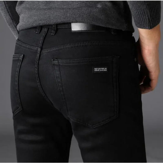 Men Classic Advanced Fashion Brand Jeans Jean Homme Man Soft Stretch Black Biker Masculino Denim Trousers Mens Pants Overalls - KHOY