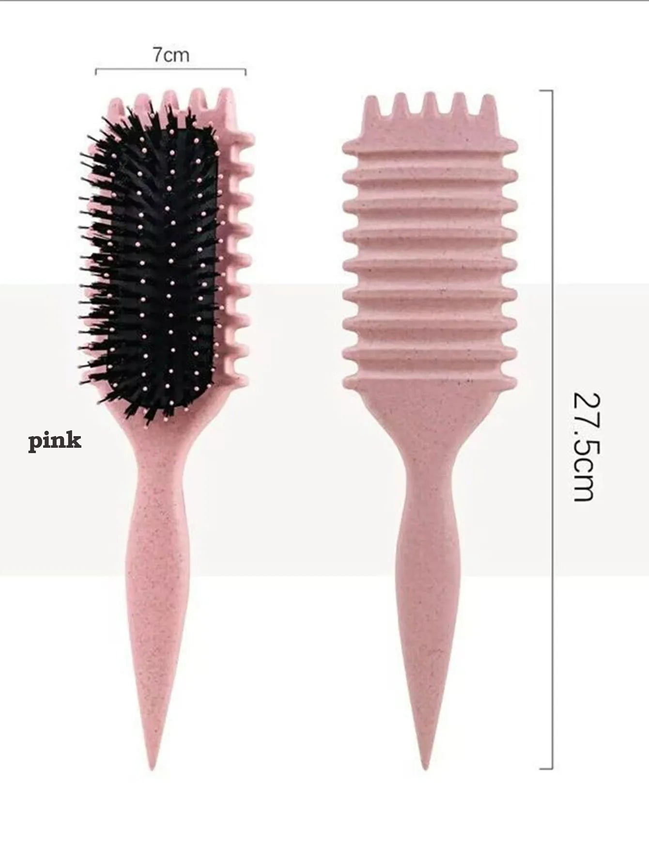 Curly Hair Styling Brush Curl Hair Brush for Combing and Shaping Men's and Women's Curls Reduce Pulling Tools - KHOY