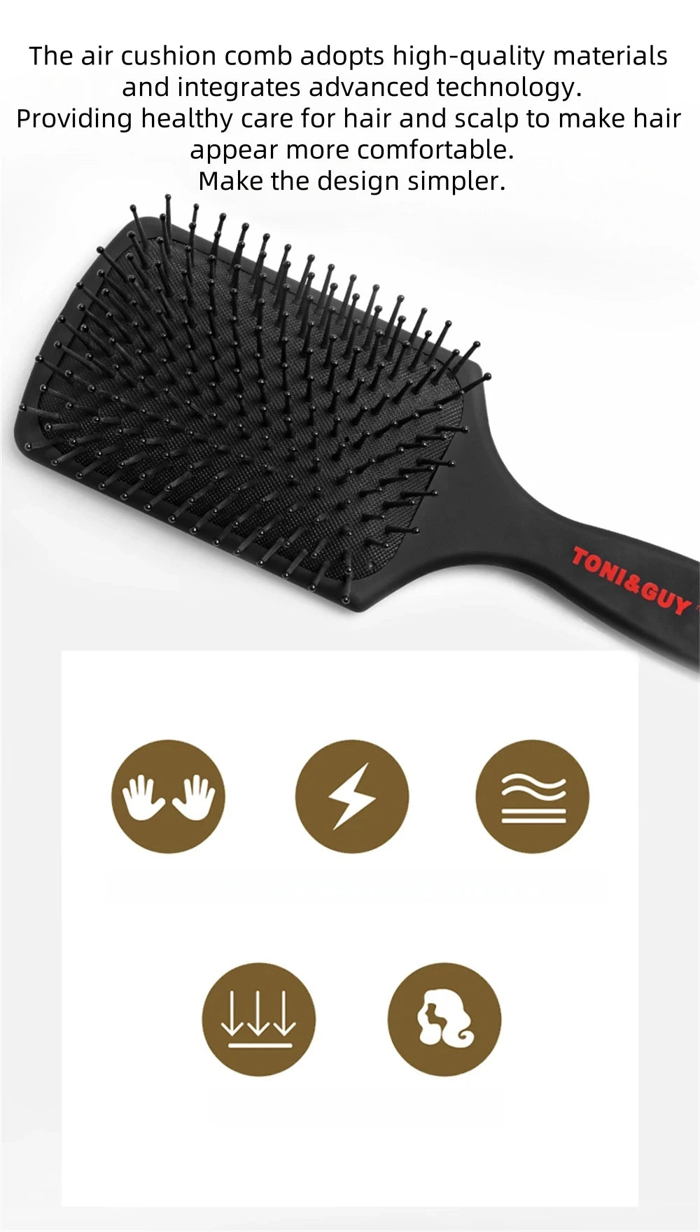 Professional Salon Air Hairdressing Cushion Comb Barbershop Anti-Static Hair Brush Massage Home Diy Curly Styling Tools - KHOY