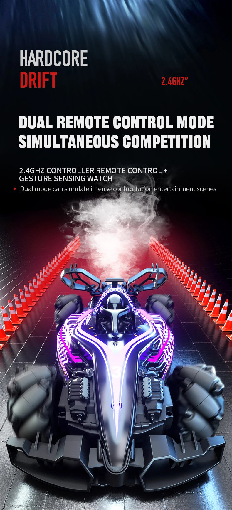 New Drift RC Car Remote Control Car Racing Spray 2.4G High Speed Off Road Competition Vehicle RC Boys Toys for Children Toy Gift - KHOY
