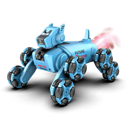 RC Stunt Dog Remote Control Robot Intelligent Stunt Mechanical Spray Dog Mode Music 360 Degree Rotation Drift Pet Kid Toy Gifts - KHOY