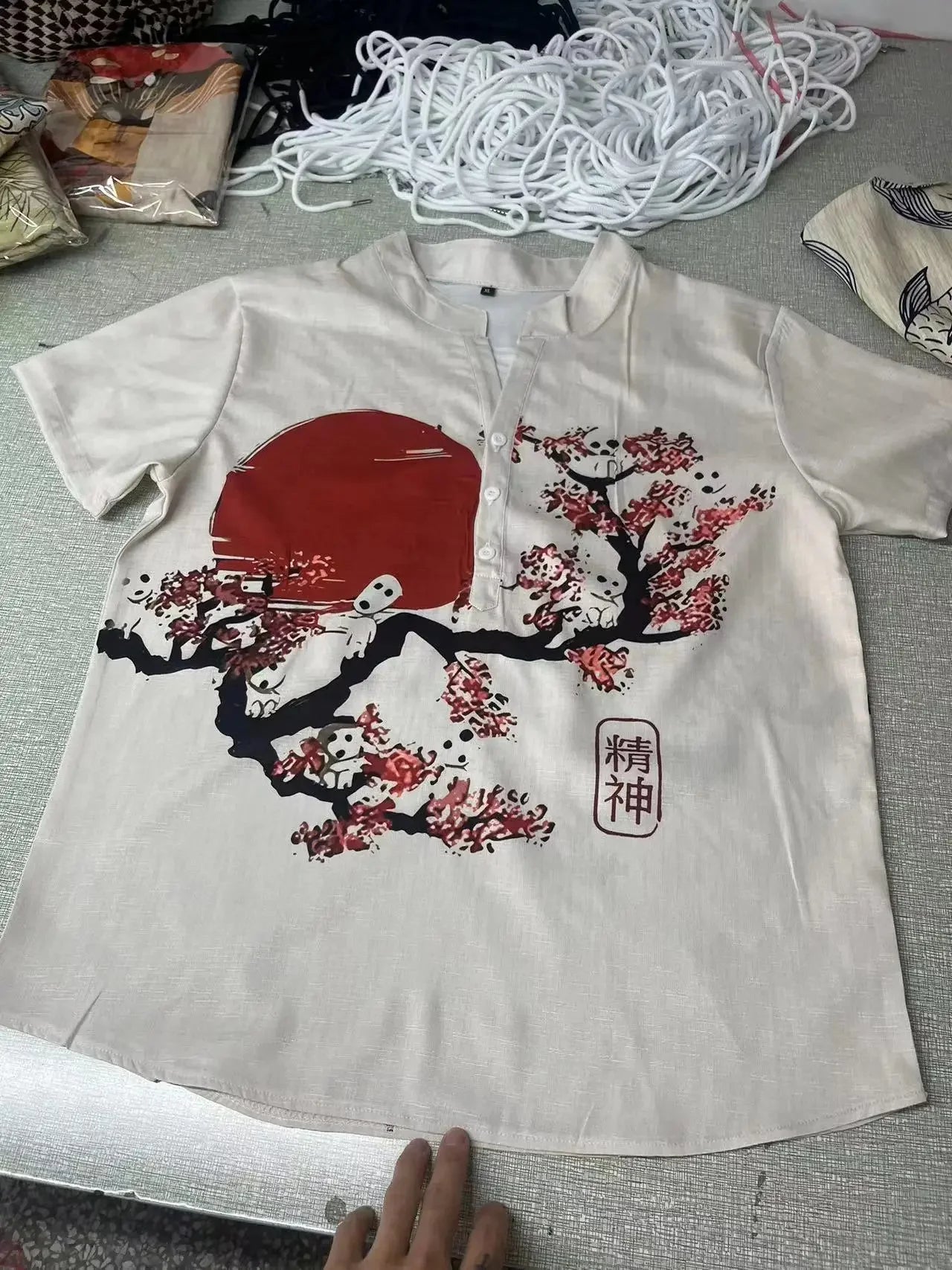 2024 Hawaiian Shirt Men's Stand Collar Short Sleeve Shirt Portrait 3D Printing Fashion Casual Bamboo Linen Top S-5XL - KHOY