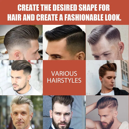 Men Hair Styling Cream Improving Curly Non Greasy Reducing Frizz Strong Holding Edge Control Long Lasting Finishing Hair Pomade - KHOY
