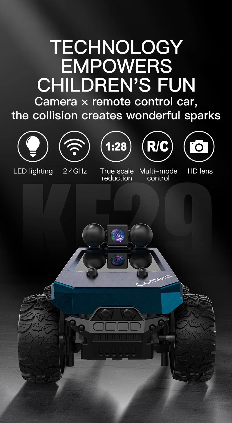 NEW KF29 With HD Camera Can Take Pictures And videos Rc car fpv Remote Conversation and Shooting Wireless Camera RC Car Toy Gift - KHOY