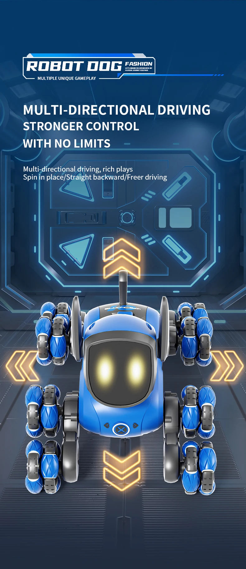 Remote control car Small Eight Wheel Gesture Sensing Multi functional Voice Interaction RC Stunt Machine Dog Q200 Children Toys - KHOY