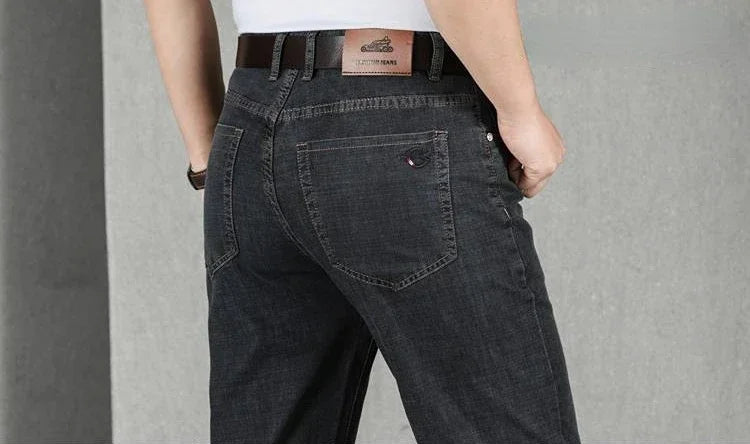 Jeans for Men Work Wear Male Cowboy Pants 2024 Fashion Trousers High Quality Original Classic Straight with Pockets New in Baggy - KHOY