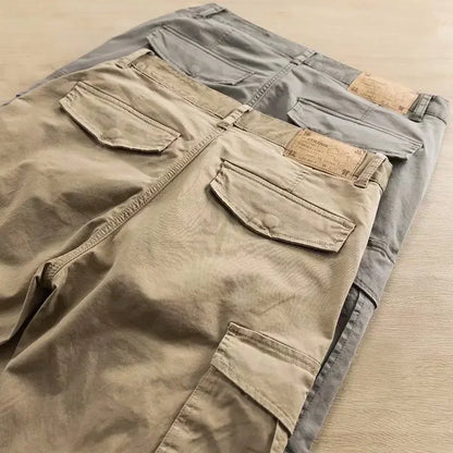 Men's Cargo Pants Work Wear Autumn Khaki Male Trousers Nylon Big Size Cheapest Designer Fashion Emo New in Baggy Long Slacks Y2k - KHOY