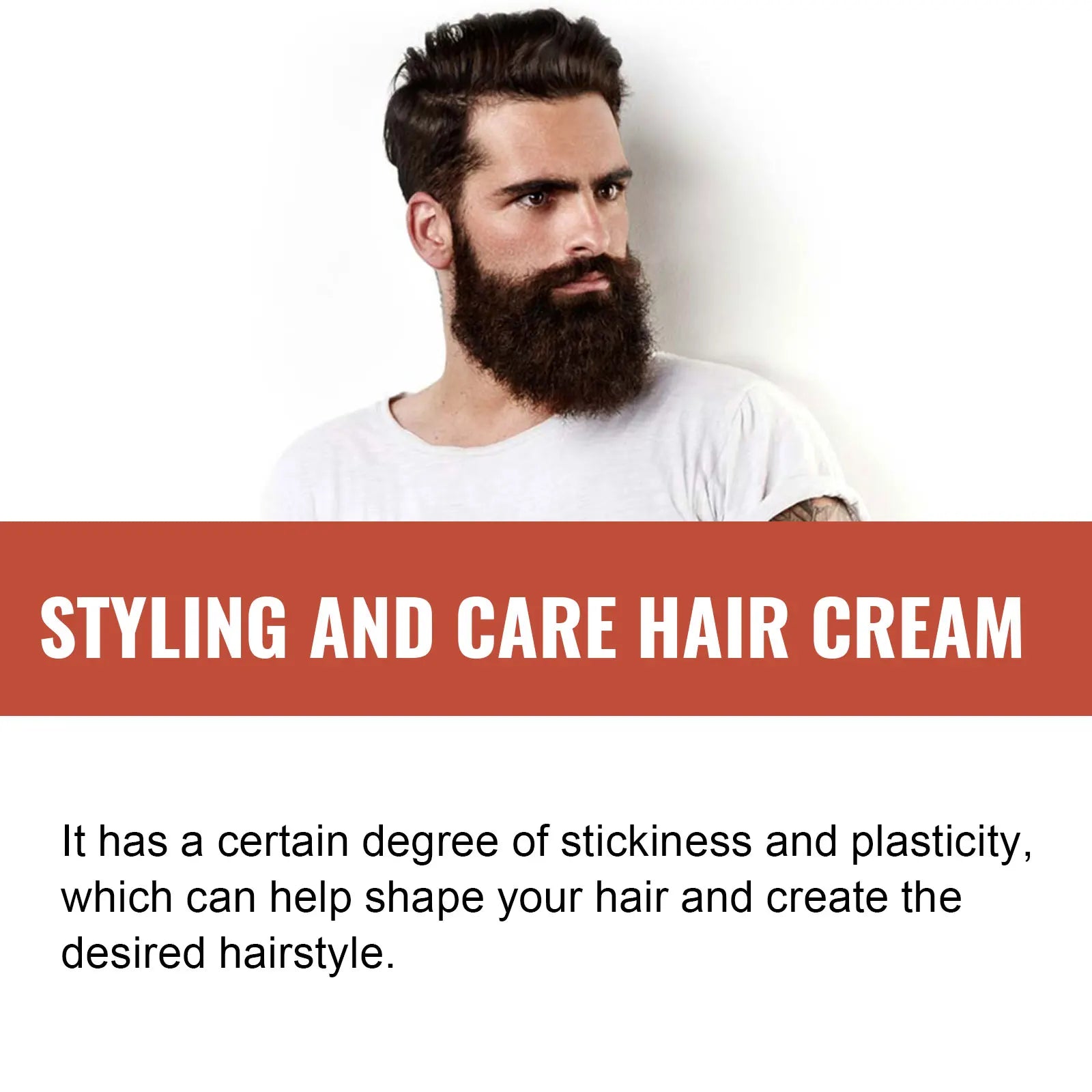 Men Hair Styling Cream Improving Curly Non Greasy Reducing Frizz Strong Holding Edge Control Long Lasting Finishing Hair Pomade - KHOY