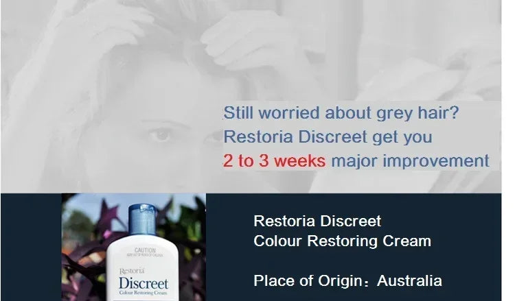 250ml Restoria Discreet Colour Restoring Cream,Grey Hair Treatment Reduce Grey Hair Care - Suitable for Men Women Shampoo - KHOY
