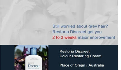 250ml Restoria Discreet Colour Restoring Cream,Grey Hair Treatment Reduce Grey Hair Care - Suitable for Men Women Shampoo - KHOY