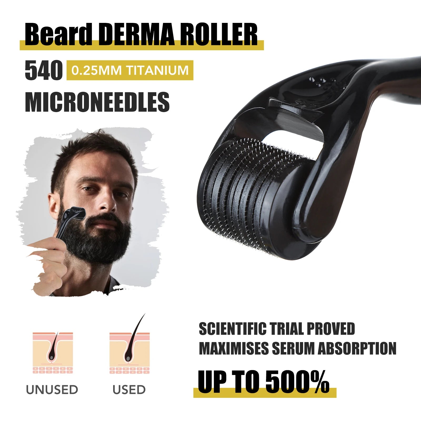 Beard Growth Kit For Men Barbe Hair Enhancerbeard Essential Oil Moisturizing Wax Growth Roller Comb Styling Scissors Beard Care - KHOY
