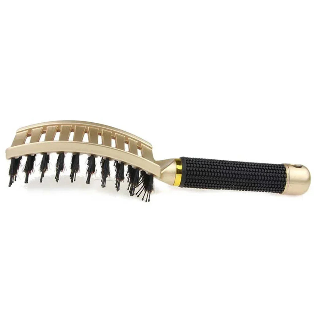 Hair Brush Scalp Massage Comb Hairbrush Boar Bristle Nylon Women Wet Curly Detangle Hair Brush Salon Hairdressing Styling Tool - KHOY