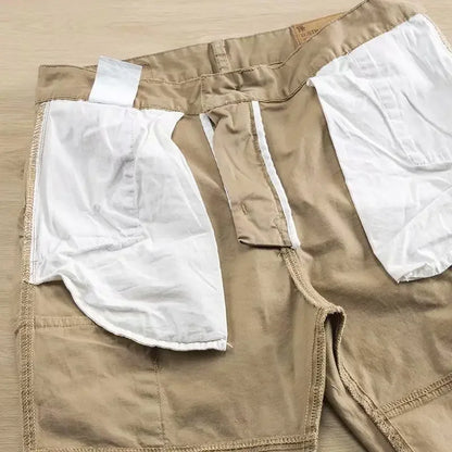 Men's Cargo Pants Work Wear Autumn Khaki Male Trousers Nylon Big Size Cheapest Designer Fashion Emo New in Baggy Long Slacks Y2k - KHOY