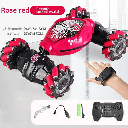 New 4WD RC Car Climbing Stunt LED Electric Cars Gesture Induction Deformation Twist Remote Controlled Car Electronic Toys Gifts - KHOY