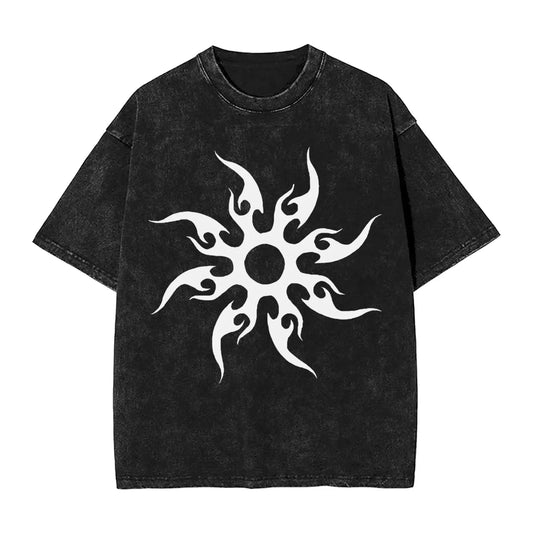 Oversized Washed T-Shirt Forsakens Cotton T-Shirts Meme Trendy Cool Tshirt for Men Beach Y2K Retro Casual Tees - KHOY