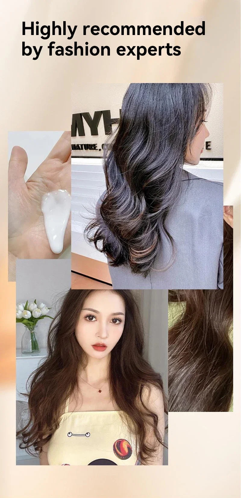 Moisturizing Elastic Long Lasting Styling Cream Curly Hair Elastic Curl Enhancers Repair and Nourish Hair Styling Cream - KHOY
