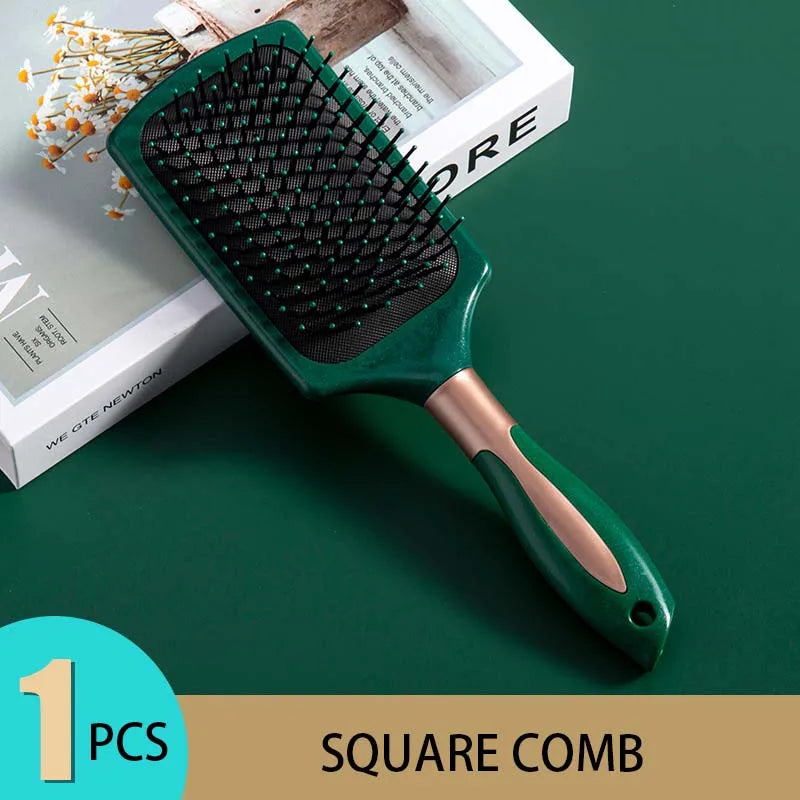 Hair Massage Air Cushion Comb Brush Scalp Hairbrush Detangle Anti Static Salon Hairdressing Styling Tool For Straight Curl Hair - KHOY