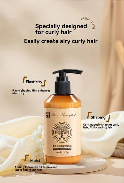 Moisturizing Elastic Long Lasting Styling Cream Curly Hair Elastic Curl Enhancers Repair and Nourish Hair Styling Cream - KHOY