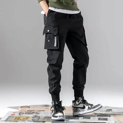 Men Cargo Tactical Pants Work Combat Multi-pockets Casual Training Trousers Overalls Clothing Joggers Hiking Mens Cargo Pant 1PC - KHOY