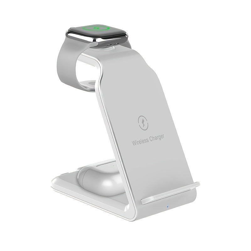 TIMESS-Charger Station For IPhone Multiple Devices, 3 In 1 Fast Wireless Charger Stand Dock Stand For IPhone 15 14 13 12 11 Pro X XS 8 Plus, For IWatch Series 9 8 7 6 SE 5 4 3 2 & For AirPods 3/2/Pro - KHOY