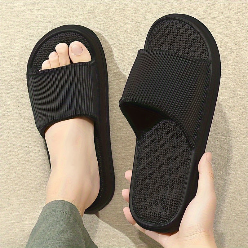 Summer Slippers Flip Flops Man Indoor Home Woman Shoes EVA Soft Soled Slippers Shower Home Slides Couple Non-slip Casual Sandals - KHOY