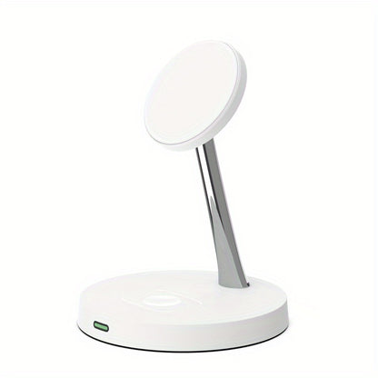 TIMESS-4 In 1 Magnetic Wireless Charger Station For IPhone15 14 13 Airpods 3/2/Pro, With Night Light For IWatch Series9/ 8/7/6/SE, Wireless Charging Station For Multiple Devices - KHOY