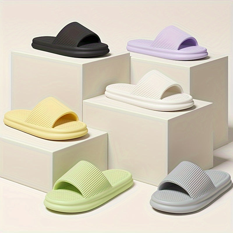 Summer Slippers Flip Flops Man Indoor Home Woman Shoes EVA Soft Soled Slippers Shower Home Slides Couple Non-slip Casual Sandals - KHOY