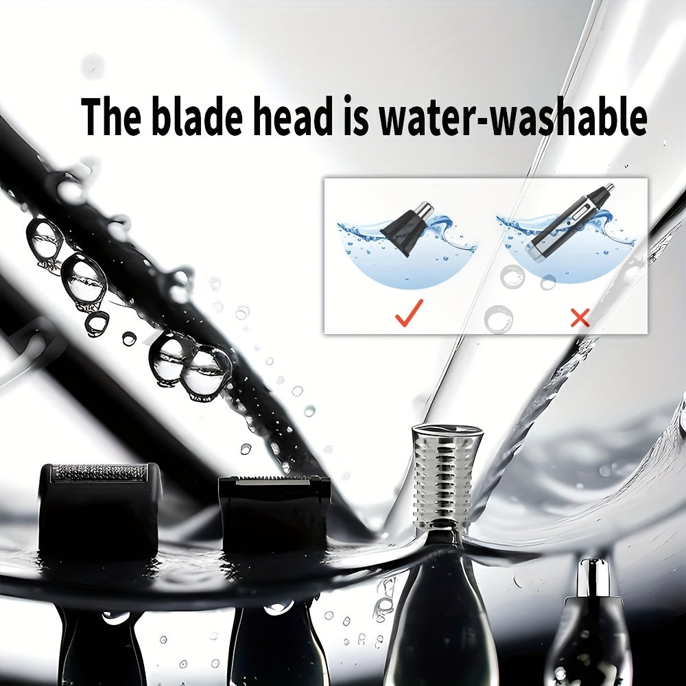 Kemei 4-in-1 Professional Grooming Kit, USB Rechargeable Nose & Ear Hair Trimmer, Beard and Eyebrow Razor, Men'S Personal Care Tools with Nickel Battery, ����������ï¿