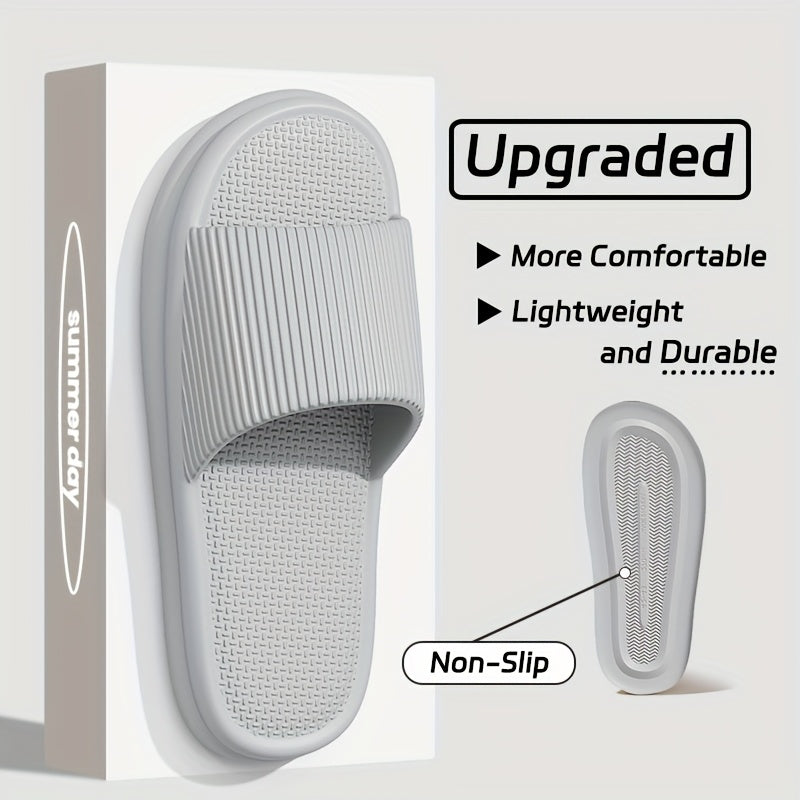 Summer Slippers Flip Flops Man Indoor Home Woman Shoes EVA Soft Soled Slippers Shower Home Slides Couple Non-slip Casual Sandals - KHOY