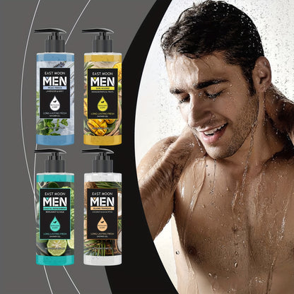 MEN'S Shower Gel Series, 100ml, Deep Cleansing & Long-Lasting Fragrance, Moisturizing, Formaldehyde-Free, Coconut Scented with Peppermint, Lavender & Coconut Oil, Suitable for All Skin Types, Body Use - KHOY