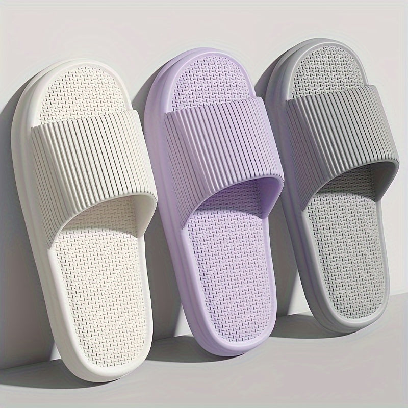 Summer Slippers Flip Flops Man Indoor Home Woman Shoes EVA Soft Soled Slippers Shower Home Slides Couple Non-slip Casual Sandals - KHOY